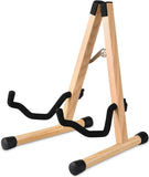 Miwayer Wooden Guitar Stand, Folding A- Frame Guitar Floor Stand, Adjustable Easy to Assemble for Bass, Cello, Mandolin, Banjo