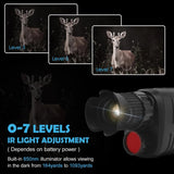 Monocular Night Vision Device 1080P HD Infrared 5x Digital Zoom Hunting Telescope Outdoor Day Night Dual Use Darkness 300m