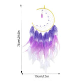 Moon Shape Dreamcatcher Led Decor Blue Dreamcatcher Handmade Led Dream Catchers Dreamcatchers Ornaments Craft For Kids Family