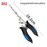 Multi-functional Luya Pliers Stainless Steel Fishing Pliers Fishing Accessories Fish Mouth Pliers Hook with Rubber Handle
