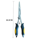 Multi-functional Luya Pliers Stainless Steel Fishing Pliers Fishing Accessories Fish Mouth Pliers Hook with Rubber Handle