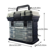 Multifunctional Fishing Tackle Box 4 Tiers Portable Lure Storage Case Tool Box Used As Fishing Kit Bench Hooks Baits Organizer