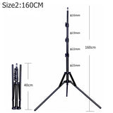 NAGNAHZ 78'' Photographic Lighting Tripod Aluminum Alloy Foldable Portable Light Stand Photography Camera Flash Mount Brackets