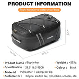 NEWBOLER Bicycle Rear Seat Bag MTB Bike Rack Bag Trunk Pannier Cycling Large Capacity Waterproof Travel Bag With Rain Cover