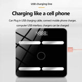 New Bluetooth Smart Body Fat Scale Charging Electronic Scale Body Scale Adult Fat Scale Weighing BMI Analyzer