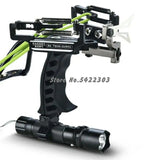 New Powerful Hunting Fishing Laser Slingshot Stainless Steel Catapult Professional Crossbow Strong Sling Shot With Rubber Band