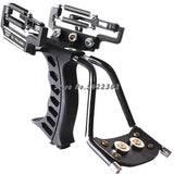 New Powerful Hunting Fishing Laser Slingshot Stainless Steel Catapult Professional Crossbow Strong Sling Shot With Rubber Band