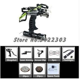 New Powerful Hunting Fishing Laser Slingshot Stainless Steel Catapult Professional Crossbow Strong Sling Shot With Rubber Band
