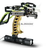 New Powerful Hunting Fishing Laser Slingshot Stainless Steel Catapult Professional Crossbow Strong Sling Shot With Rubber Band
