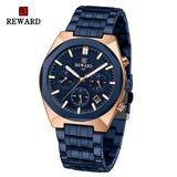 New REWARD Fashion Luxury Man's Watches Chronograph Waterproof Sport Quartz Wrist Watch Top Brand Business Wristwatches for Men