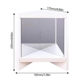 Non Reversing Mirror Household White Square Wooden Real Mirror No Mirror Mirror For Modeling Interviews Photo Portable Home