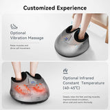 Nuaer Kneading Air Compression Electric Foot Massager Infrared With Heating and Therapy Anti-stress Health Care Gift Family