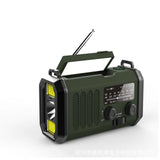 Solar powered charging handheld radio 10000mah polymer multifunctional emergency radio