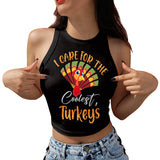 Women's Tight Letter Turkey Digital Printing Vest