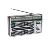 Retro silver radio for the elderly is compact and portable, and outdoor portable speaker player with large volume storage.
