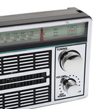Retro silver radio for the elderly is compact and portable, and outdoor portable speaker player with large volume storage.