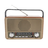 Retro wooden portable multi-band card high quality wooden Bluetooth radio.