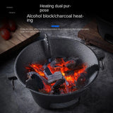 Old-fashioned Cast Iron Fire Pits Indoor Brazier Rack Outdoor Heaters Camping Furnace Grill Stand Home Carbon Fired Tea Stove
