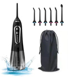 Oral Irrigator 5 Modes USB Rechargeable Portable Dental Water Flosser Jet 300ml Water Tank Teeth Cleaner 6 Jet Nozzle
