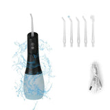 Oral Irrigator Portable Water Flosser Rechargeable 5 Modes IPX7 400ML Dental Water Jet for Cleaning Teeth
