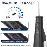 Oral Irrigator USB Rechargeable Water Flosser Portable Dental Water Jet 300ML Water Tank Waterproof Teeth Cleaner