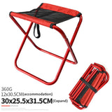 Outdoor Chair Camping Portable Folding Aluminum Foldable Fishing Chair Stool Seat Hiking Tools Picnic Camping Stool Mini Storage