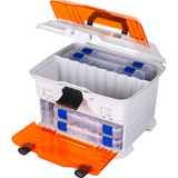 Outdoors T4P Pro Multiloader, Portable Fishing & Tackle Storage Box with Zerust Anti-Corrosion Technology, White/Orange
