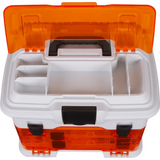 Outdoors T4P Pro Multiloader, Portable Fishing & Tackle Storage Box with Zerust Anti-Corrosion Technology, White/Orange
