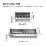 Over The Sink Colander Stainless Steel Expandable Colander Strainer Baskets Kitchen Colander To Wash Vegetables And Fruits Drain