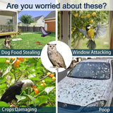 Owl To Keep Birds Away Bird Scare Reflective Hangings Decoration Fake Owl To Scare Birds Away From Gardens Window Trees And More