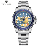 PAGANI DESIGN PD-1758 Japan NH34 GMT Watch Sapphire Glass Automatic Watch 100M Waterproof Stainless Men Mechanical Watches