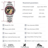 PAGANI DESIGN PD-1758 Japan NH34 GMT Watch Sapphire Glass Automatic Watch 100M Waterproof Stainless Men Mechanical Watches