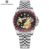 PAGANI DESIGN PD-1758 Japan NH34 GMT Watch Sapphire Glass Automatic Watch 100M Waterproof Stainless Men Mechanical Watches