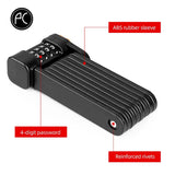 PCycling Bicycle Lock Alloy Steel Folding Lock MTB Road Bike Lock Anti-theft Lock Password Lock Safe Cycling Accessories