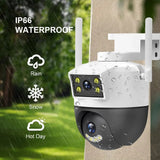 PIX-LINK SC05 2MP Wifi Camera Dual Screen Dual Lens PTZ Security CCTV Video Surveillance Camera Police Light Alarm V380