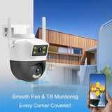 PIX-LINK SC05 2MP Wifi Camera Dual Screen Dual Lens PTZ Security CCTV Video Surveillance Camera Police Light Alarm V380