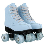 PU Leather Roller Skates Skating Shoes 4-wheel Skates Sliding Inline Quad Skates Sneakers Rollers Shoes with Wheels Flashing
