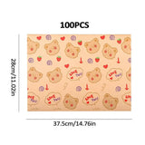 Paper Sheets Wrapping Baking Greaseproof Parchment Sandwich Deli Wrap Liner Wax 100 Sheets Liners Resistant Grease Tray Burger