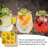 Paw Print Molds Silicone 9-Cavity Easy Release Ice Cube Mold Silicone Mould For DIY Chocolate Candy Jelly Ice Cube Dog Treats