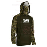 Pelagic Professional Fishing Hoodie With Mask Anti-UV Sun Protection Clothes Fishing Shirt Breathable Camouflage Fishing Jersey