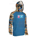 Pelagic Professional Fishing Hoodie With Mask Anti-UV Sun Protection Clothes Fishing Shirt Breathable Camouflage Fishing Jersey