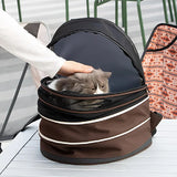 Pet Carrier Backpack Bag Small Dog Cat Transparent Expandable Breathable Walking Outdoor Travel Products Puppy Kitty Strollers