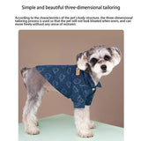 Pet Denim Dog Shirt Summer Dog Clothes Casual Clothing For Small Large Dogs Cats T-shirt Chihuahua Costumes Yorkshire Shirts