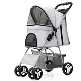 Pet Dog Carrier Stroller Cat Cart Outdoor Breathable Lightweight Foldable for Small Dog and Cats Lightweight Trolley Carrier