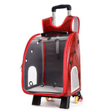 Pet Strollers Dog Cat Portable Travel Transport Bag Rolling Luggage Backpack Travel Tote Trolley Bags for Dogs Cat Accessories