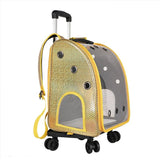 Pet Strollers Dog Cat Portable Travel Transport Bag Rolling Luggage Backpack Travel Tote Trolley Bags for Dogs Cat Accessories