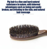 Pet boar bristle comb Black sandalwood bristle handle comb