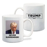 Photo Mug 400ml White Coffee Mug Cup Microwavable Dishwasher Safe Big Handle Durable Ceramic Mug Cup For Home Trump Lover