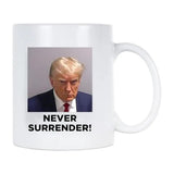 Photo Mug 400ml White Coffee Mug Cup Microwavable Dishwasher Safe Big Handle Durable Ceramic Mug Cup For Home Trump Lover