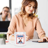 Photo Mug 400ml White Coffee Mug Cup Microwavable Dishwasher Safe Big Handle Durable Ceramic Mug Cup For Home Trump Lover